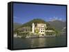 Villa del Balbianello on Punta di Lavedo in Spring Sunshine, Lake Como, Italian Lakes, Italy-Peter Barritt-Framed Stretched Canvas