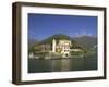 Villa del Balbianello on Punta di Lavedo in Spring Sunshine, Lake Como, Italian Lakes, Italy-Peter Barritt-Framed Photographic Print