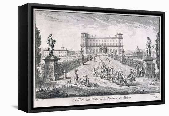 Villa Di Bella Vista, Plate 27, from 'Views , 1757-Giuseppe Zocchi-Framed Stretched Canvas