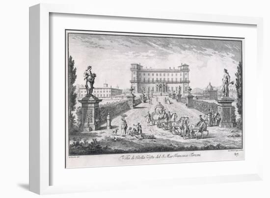 Villa Di Bella Vista, Plate 27, from 'Views , 1757-Giuseppe Zocchi-Framed Giclee Print