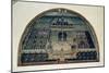 Villa Di Castello from a Series of Lunettes Depicting Views of the Medici Villas, 1599-Giusto Utens-Mounted Giclee Print