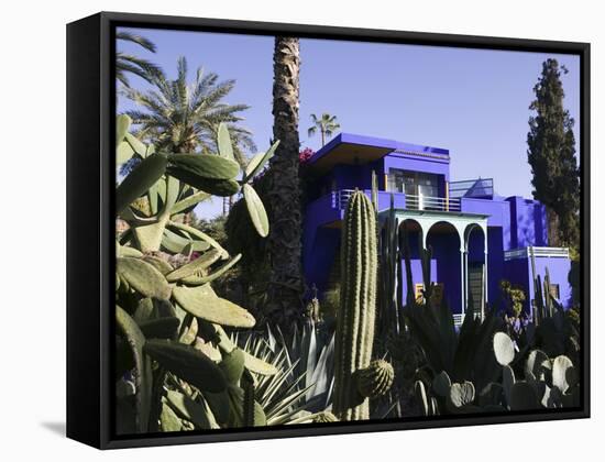 Villa Exterior, Jardin Majorelle and Museum of Islamic Art, Marrakech, Morocco-Walter Bibikow-Framed Stretched Canvas