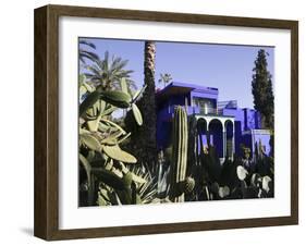 Villa Exterior, Jardin Majorelle and Museum of Islamic Art, Marrakech, Morocco-Walter Bibikow-Framed Photographic Print