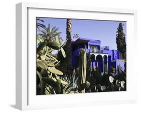 Villa Exterior, Jardin Majorelle and Museum of Islamic Art, Marrakech, Morocco-Walter Bibikow-Framed Photographic Print