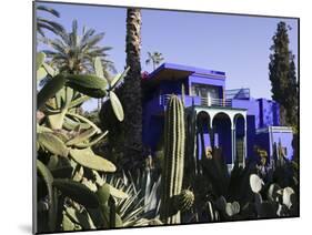 Villa Exterior, Jardin Majorelle and Museum of Islamic Art, Marrakech, Morocco-Walter Bibikow-Mounted Photographic Print