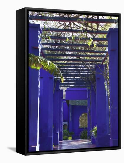 Villa Exterior, Jardin Majorelle and Museum of Islamic Art, Marrakech, Morocco-Walter Bibikow-Framed Stretched Canvas