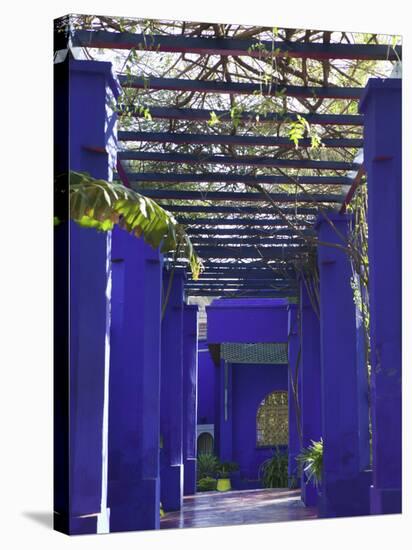 Villa Exterior, Jardin Majorelle and Museum of Islamic Art, Marrakech, Morocco-Walter Bibikow-Stretched Canvas