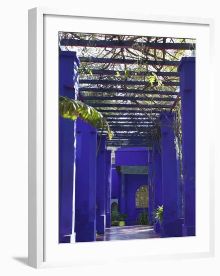 Villa Exterior, Jardin Majorelle and Museum of Islamic Art, Marrakech, Morocco-Walter Bibikow-Framed Photographic Print