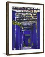 Villa Exterior, Jardin Majorelle and Museum of Islamic Art, Marrakech, Morocco-Walter Bibikow-Framed Photographic Print