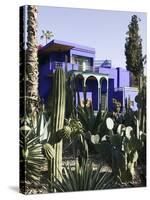 Villa Exterior, Jardin Majorelle and Museum of Islamic Art, Marrakech, Morocco-Walter Bibikow-Stretched Canvas