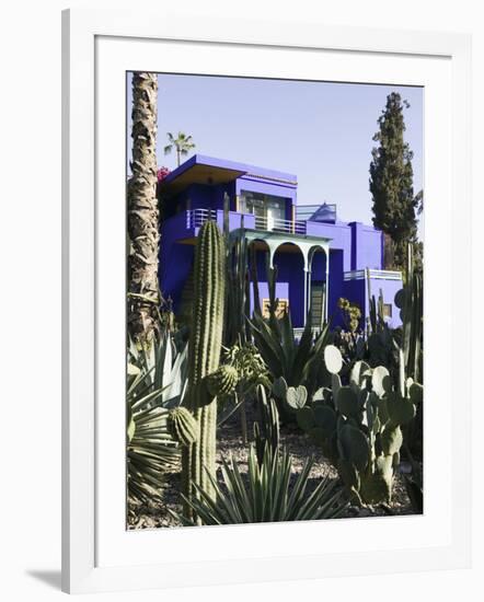 Villa Exterior, Jardin Majorelle and Museum of Islamic Art, Marrakech, Morocco-Walter Bibikow-Framed Photographic Print
