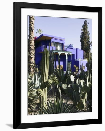 Villa Exterior, Jardin Majorelle and Museum of Islamic Art, Marrakech, Morocco-Walter Bibikow-Framed Photographic Print