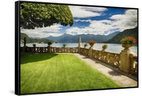 Villa Garden View On Lake Como, Italy-George Oze-Framed Stretched Canvas