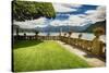 Villa Garden View On Lake Como, Italy-George Oze-Stretched Canvas