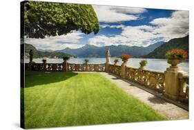 Villa Garden View On Lake Como, Italy-George Oze-Stretched Canvas