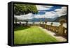 Villa Garden View On Lake Como, Italy-George Oze-Framed Stretched Canvas