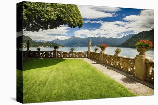 Villa Garden View On Lake Como, Italy-George Oze-Stretched Canvas