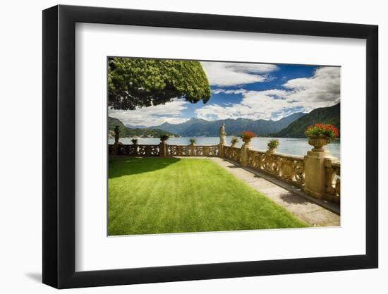 Villa Garden View On Lake Como, Italy-George Oze-Framed Photographic Print