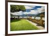 Villa Garden View On Lake Como, Italy-George Oze-Framed Photographic Print