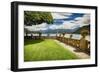 Villa Garden View On Lake Como, Italy-George Oze-Framed Photographic Print