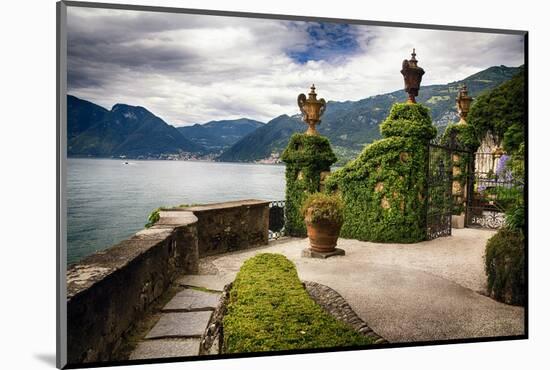 Villa Gate, Lake Como, Italy-George Oze-Mounted Photographic Print