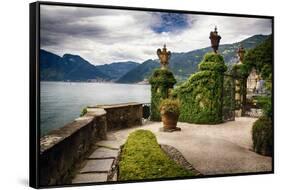 Villa Gate, Lake Como, Italy-George Oze-Framed Stretched Canvas