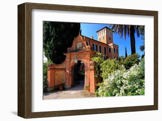 Villa Hanbury at Hanbury Botanic Gardens near Ventimiglia, Province of Imperia, Liguria, Italy-null-Framed Art Print