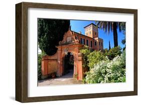 Villa Hanbury at Hanbury Botanic Gardens near Ventimiglia, Province of Imperia, Liguria, Italy-null-Framed Art Print