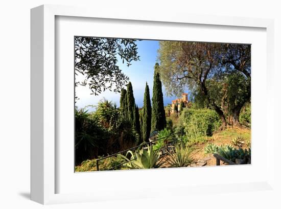 Villa Hanbury at Hanbury Botanic Gardens near Ventimiglia, Province of Imperia, Liguria, Italy-null-Framed Art Print