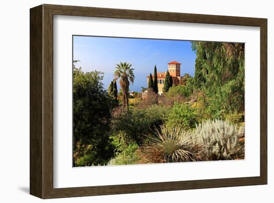 Villa Hanbury at Hanbury Botanic Gardens near Ventimiglia, Province of Imperia, Liguria, Italy-null-Framed Art Print