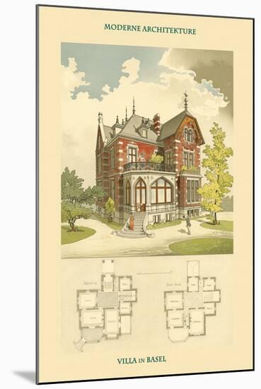 Villa in Basel, Basle Switzerland-null-Mounted Art Print