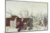 Villa in Kamedo, Japanese Wood-Cut Print-Lantern Press-Mounted Art Print