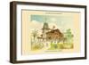 Villa in Kugawa, Japan-J. Gros-Framed Art Print