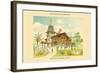 Villa in Kugawa, Japan-J. Gros-Framed Art Print