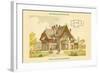 Villa in Nyon, Lake Geneva-G. Brocher-Framed Art Print