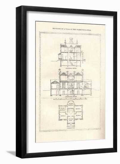 Villa in the Florentine Style-Richard Brown-Framed Art Print