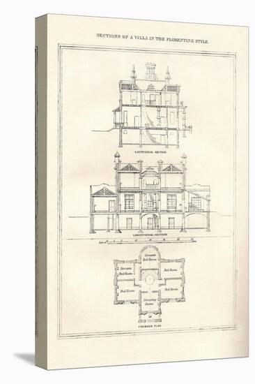 Villa in the Florentine Style-Richard Brown-Stretched Canvas