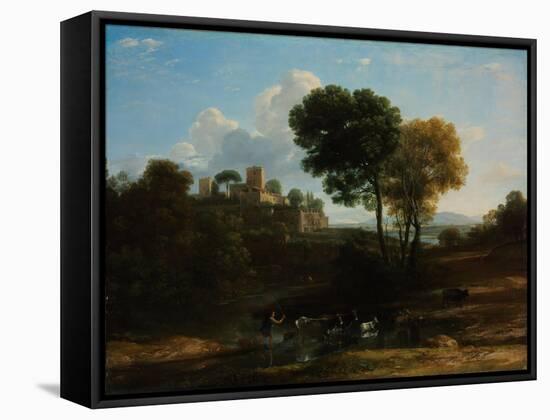 Villa in the Roman Campagna, 1646-1647-Claude Lorraine-Framed Stretched Canvas