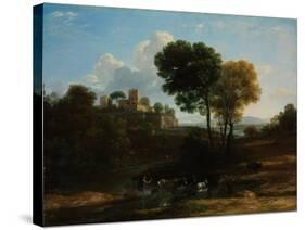 Villa in the Roman Campagna, 1646-1647-Claude Lorraine-Stretched Canvas