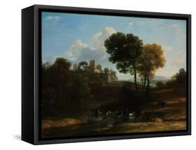 Villa in the Roman Campagna, 1646-1647-Claude Lorraine-Framed Stretched Canvas