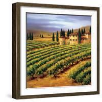 Villa in the Vinyards of Tuscany-Tim Howe-Framed Giclee Print