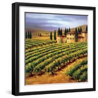 Villa in the Vinyards of Tuscany-Tim Howe-Framed Giclee Print