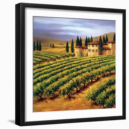 Villa in the Vinyards of Tuscany-Tim Howe-Framed Giclee Print