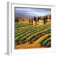 Villa in the Vinyards of Tuscany-Tim Howe-Framed Giclee Print