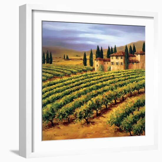 Villa in the Vinyards of Tuscany-Tim Howe-Framed Giclee Print