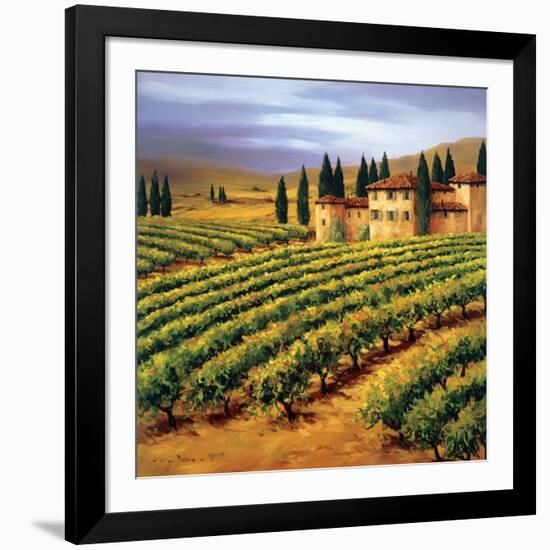 Villa in the Vinyards of Tuscany-Tim Howe-Framed Premium Giclee Print