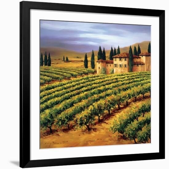 Villa in the Vinyards of Tuscany-Tim Howe-Framed Premium Giclee Print