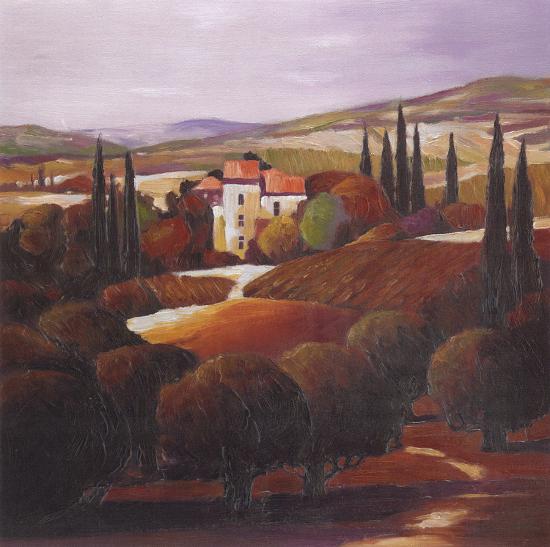 Villa in Tuscany-Max Hayslette-Framed Textured Art