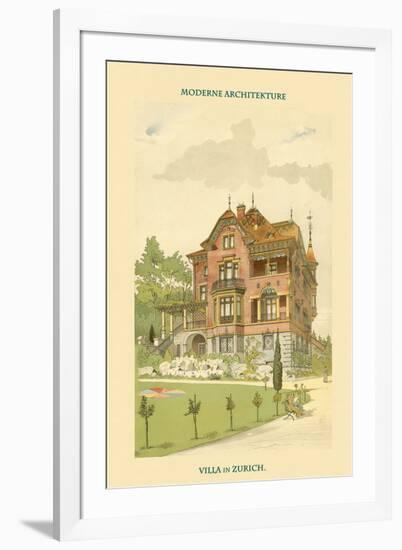 Villa in Zurich, Switzerland-null-Framed Art Print