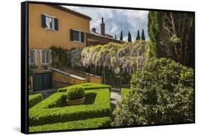 Villa La Foce Garden-Guido Cozzi-Framed Stretched Canvas